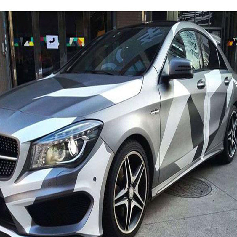 Camouflage car body film side