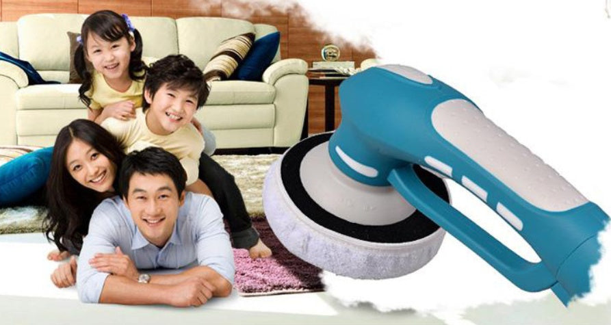 Car polishing machine in use