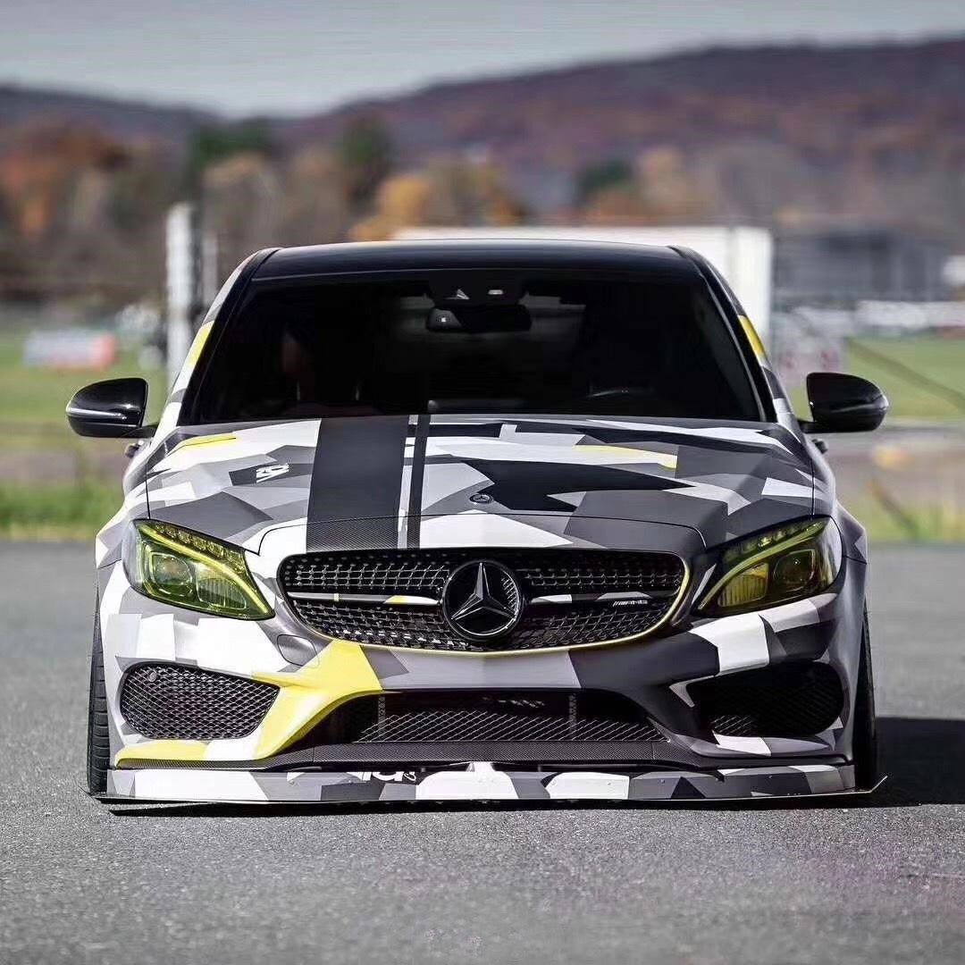 Camouflage car body film front